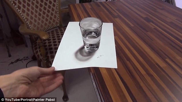 Illusione ottica. Questo bicchiere è un disegno