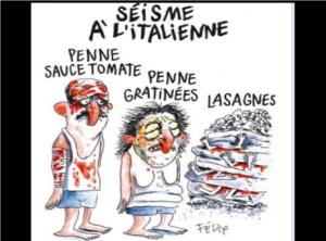 La vignetta di Charlie Hebdo sul terremoto in Italia