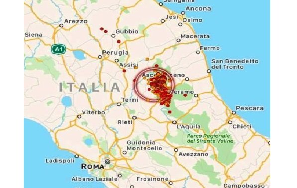 Forte scossa in Umbria. La terra trema in provincia di Perugia